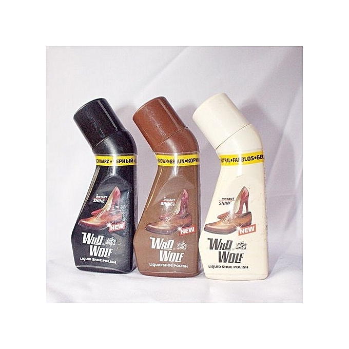 buy wild wolf shine shoe liquid polish 3 in 1 - neutral,brown