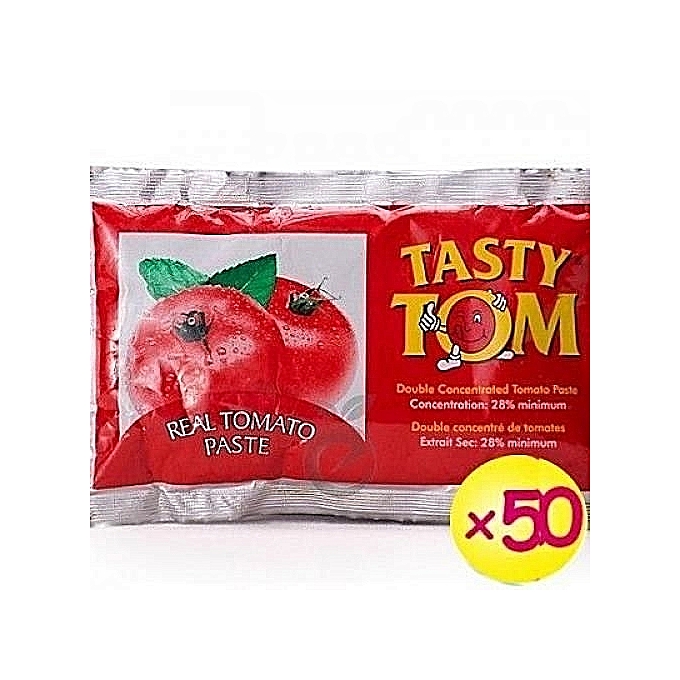 tasty tom tomato paste sachets by 50