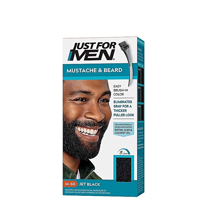 gray grows back brush-in color gel mustache & beard jet black