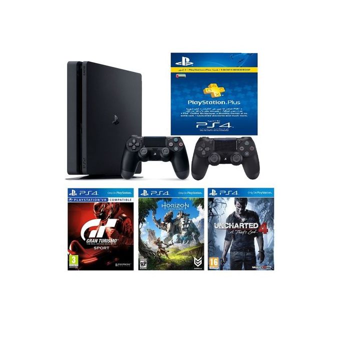 sony playstation 4 slim 500gb console   3 games bundle   extra