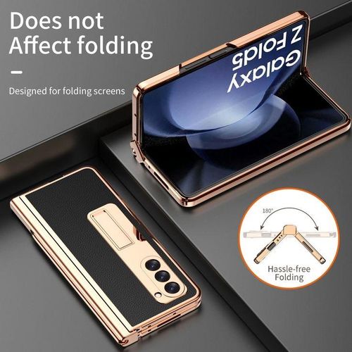 Luxury leather case for z fold 5 5g