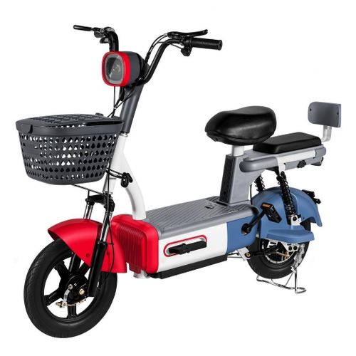 Quality 48V Premium 2-Seater Electric Bike with Rear Passenger Seat, Front Basket, LED Headlight & Display