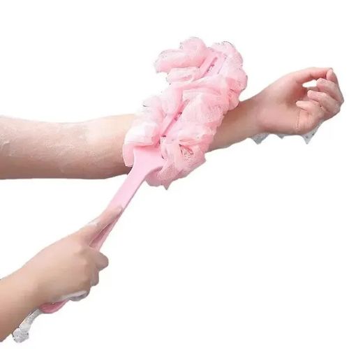 Long Handle Back Bath Shower Brush With Soft Sponge