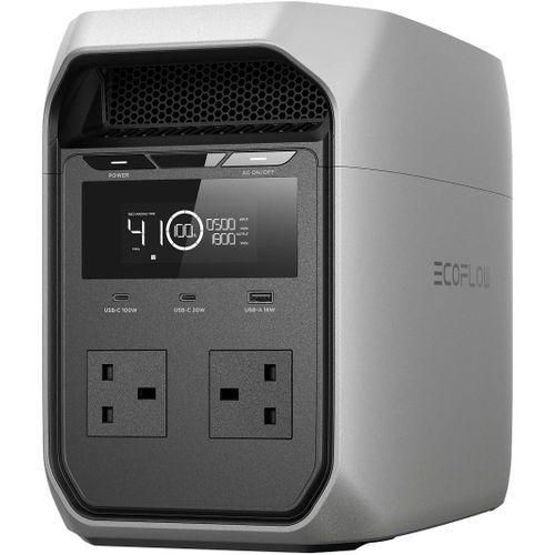 ECOFLOW DELTA 3 Classic Portable Power Station, 1024Wh LiFePO4 Battery, 1800W AC Output (3600W Surge), 100W USB-C, 1-Hour Fast Charging, Solar Generator for TV/Blender/Refrigerator/Washing Machine/Laptop