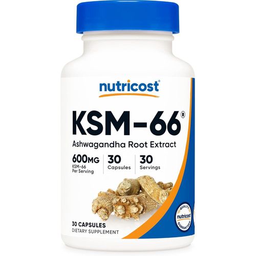 KSM-66 Ashwagandha Root Extract 600mg with BioPerine 30 capusles
