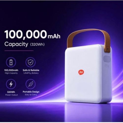 Unique itel Power Go 100,000mAh Power Station 130W -Portable Power Bank Generator-LiFePO4 Battery-Fast Charging-3.5Kg Lightweight