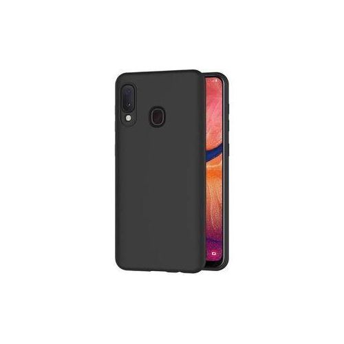 Galaxy A20e Vogue Platinum Camera Protect Black Silicon Back Case