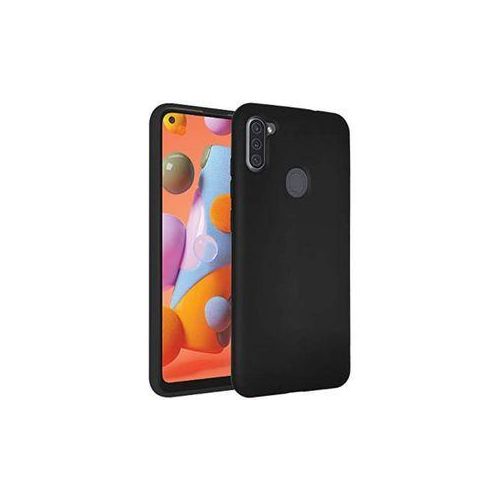 Galaxy A11/M11 Classic Style Camera Protect Black Silicon Back Case