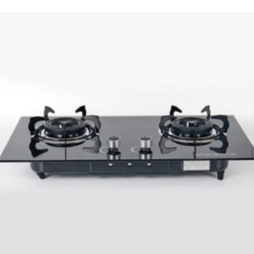 Gs 75cm 2 burner Household 8mm tempered Glass cookerTop builtin Gas Stove Dual Purpose Hob