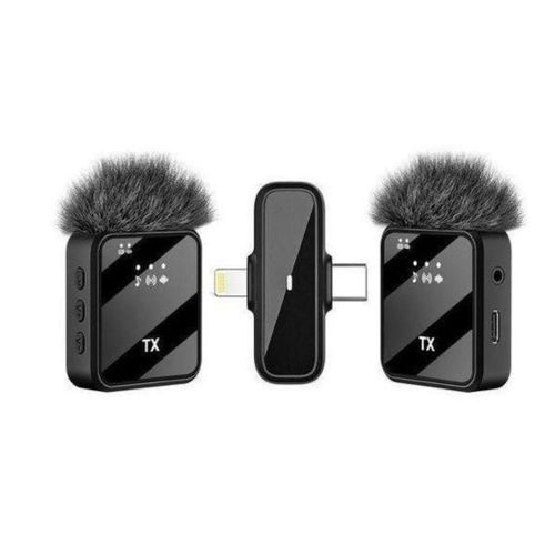 F11-2 double noise canceling wireless lavallier microphone for iPhone and type-c