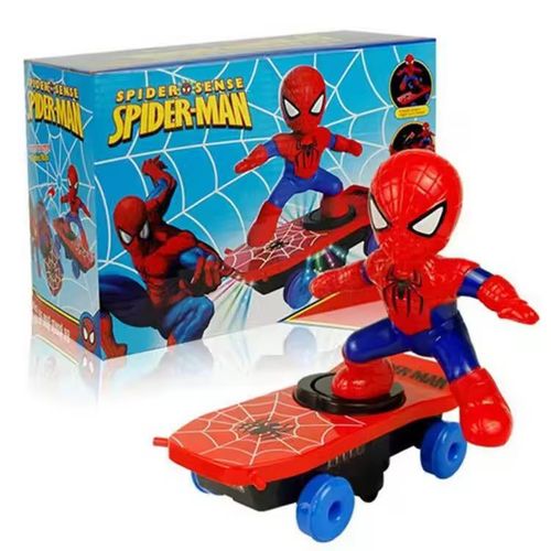 Spider Hero Stunt-Flip Rotating Skateboard Toys Scooter Toys 360 Rollover Skateboard for Kids