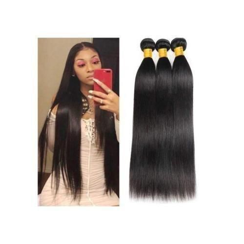 24 Inches Straight Weave-3 Bundles For Full Hair with closure