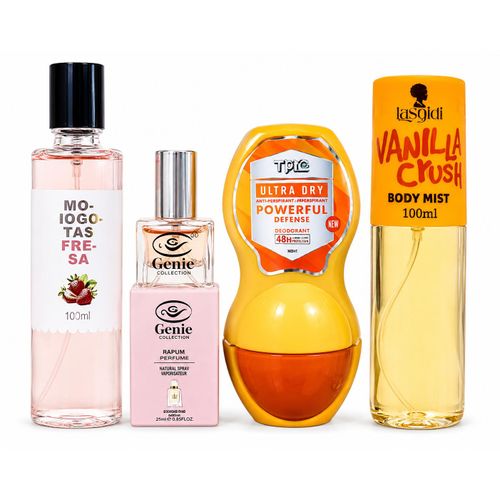 Monogota Fresa body mist + vanilla lasgidi body mist + ultra tag roll on &perfume oil