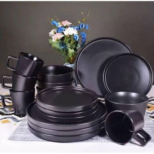 16 Pieces Stoneware Dinner Set Luxury Ceramic Plates Bowls & Cups Dining Set