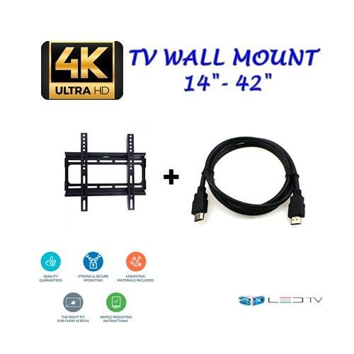 14"- 42" TV Hanger Mount Bracket For Smart TV LCD PLASMA LED TV + HDMI