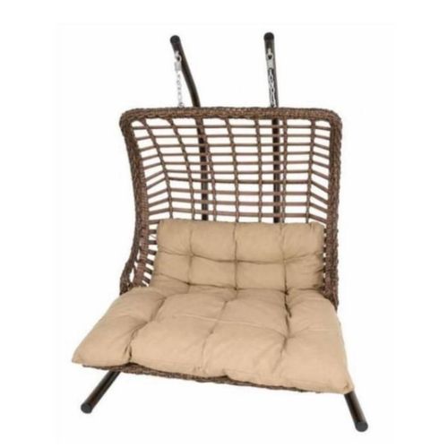 Exclusive Italian Bodrum Outdoor Swing Chair – Elegant Wicker Design with Cushioned Seat