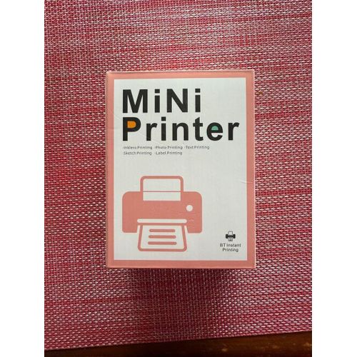 Mini Bluetooth Thermal Printer Inkless Portable Photo Text Label and Sketch Printer for Android and iOS Smartphones Cute Cat Design