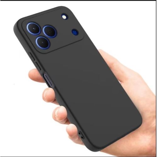 Spark 50 Phone Case – Premium Black Silicone Case with Reinforced Camera Shield, Shockproof Armor & Scratch-Resistant. ( Black )