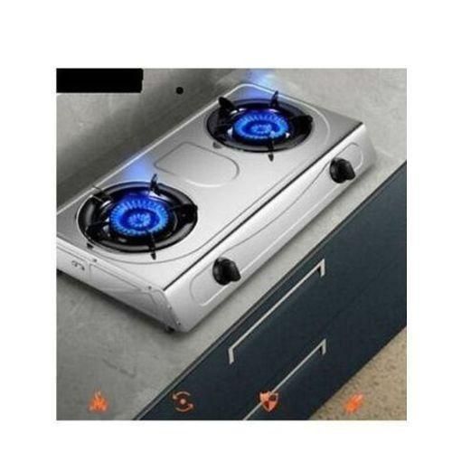 Table Top Gas Cooker With 2 Burners Automatic - Stainless