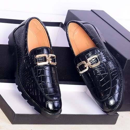 MEN NEW ARRIVAL DOUBLE O CHAIN DESIGNERS SHOES BLACK