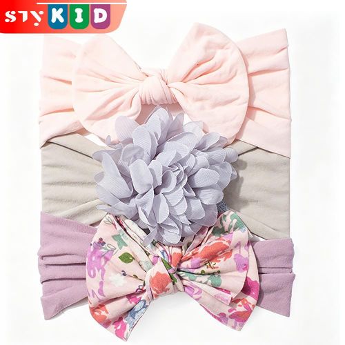 3-Pack Baby Headbands Set 3 In 1 Turbans Set Cute & Stylish