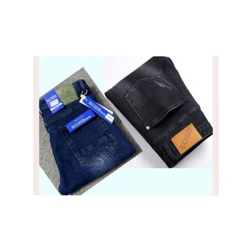 2in1 Smart Jean Trouser For Men-Black And Blue..