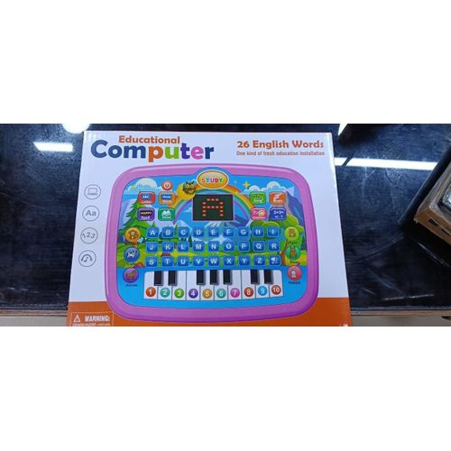 Kids Educational Learning Computer Toy With LCD Screen Alphabet Numbers Music and Games