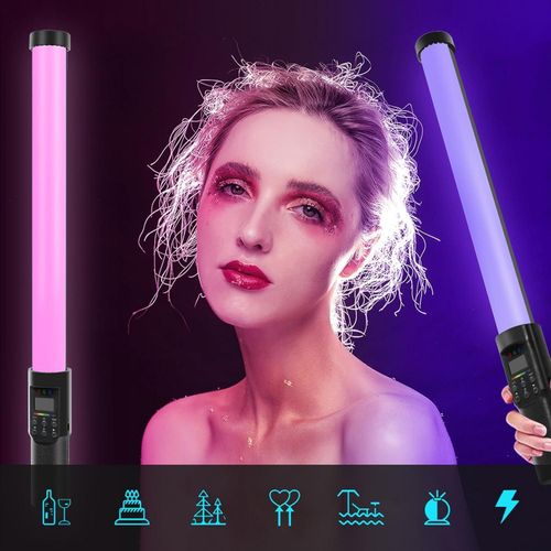 SMART PROFESSIONAL CREATIVE RGB LIGHTENING 360° Rechargeable LED LIGHT Barndoors Videography Strobe Photography Studio Ring Light Full Brighness 2500k-10000k with Active Battery