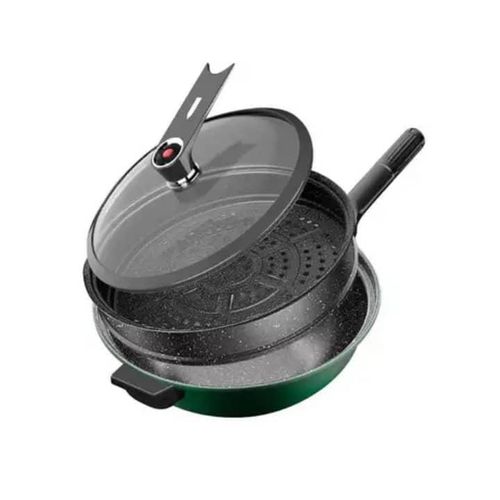 1 Pc Unique Fry Pan with Steamer