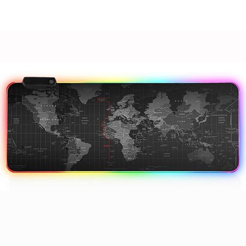RGB Gaming Mousepad embedded with world map