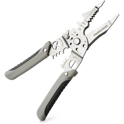 Multi-function Wire Stripper Tool Electrical, 9-in-1 Wire Cutter & Wire Crimping Tool, Adjustable AWG 6-16, Comfortable Grip and Refined Craftsmanship