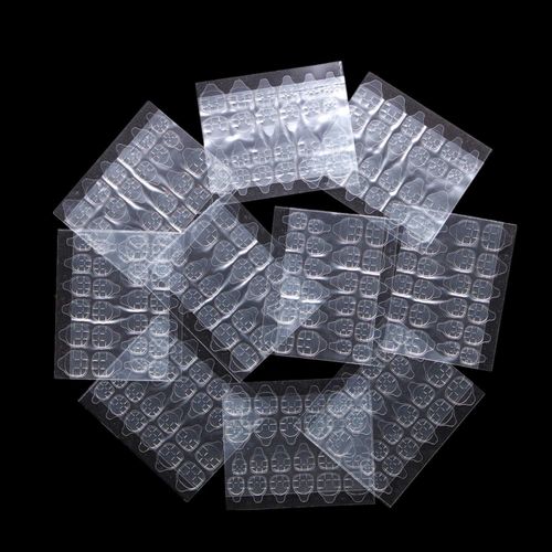 24pieces (12 Sheets) Waterproof Breathable Jelly Double Sided Nail Adhesives,Press on Nails Sticky Tabs Nail Glue Sticker