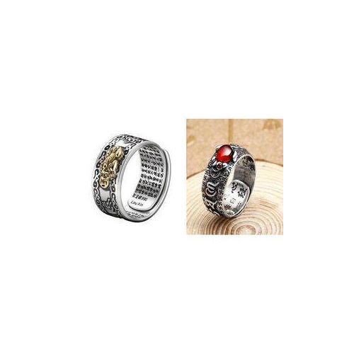 2in1 Feng Shui Black Obsidian Ring