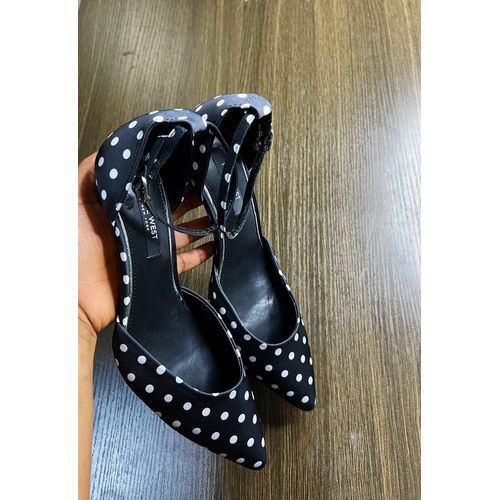 Quality Heeled Coverfront&babk Shoe-Polka Dot