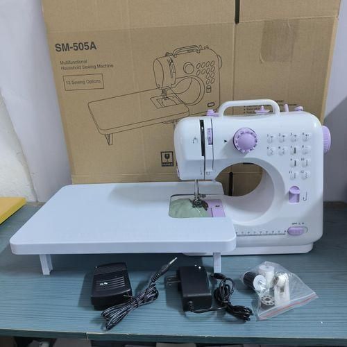 STANDARD MULTIFUNCTIONAL BATTERY & ELECTRIC OPERATED HOUSEHOLD TABLETOP SEWING + DETACHABLE TABLE
