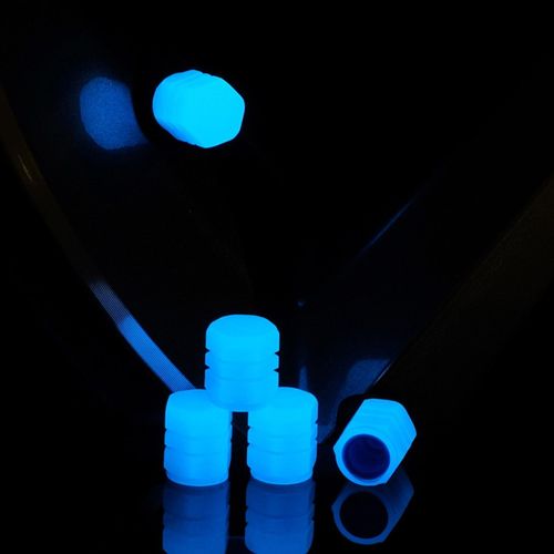 4pcs /Set Luminous Tire Valve Cap Electric Motorcycle Vacuum Tire Valve Cover