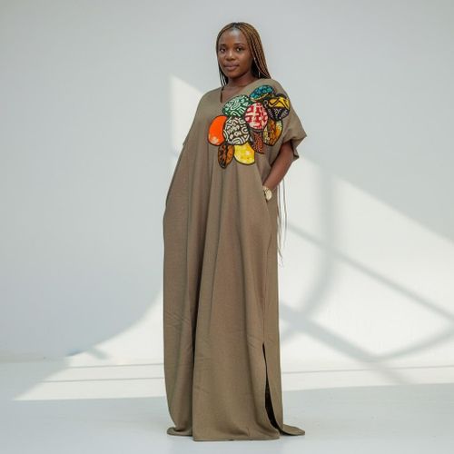 TRENDY BUBU WITH ANKARA PATCHES