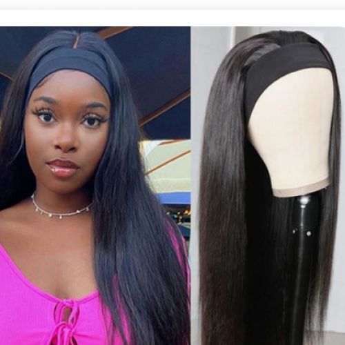 Long Soft Straight Headband Wig For Ladies