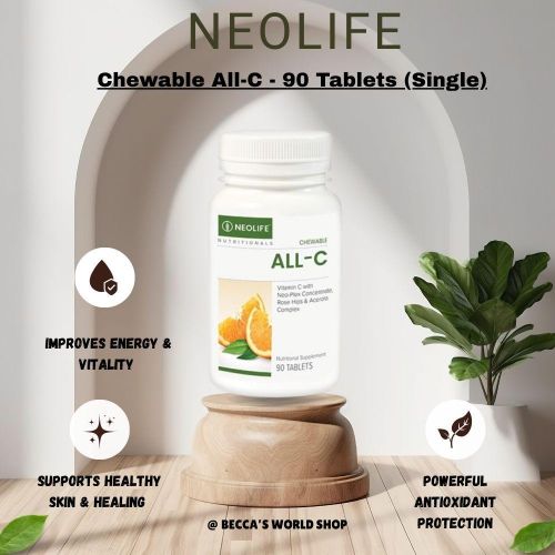 chewable all c 90 tablets single vitamin c supplement cold and flu support skin health supplement