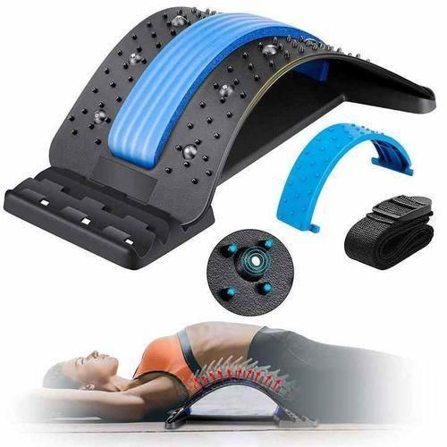 Adjustable lumbar support and back stretcher