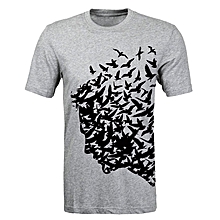 Soar High Black Print TShirt - Grey