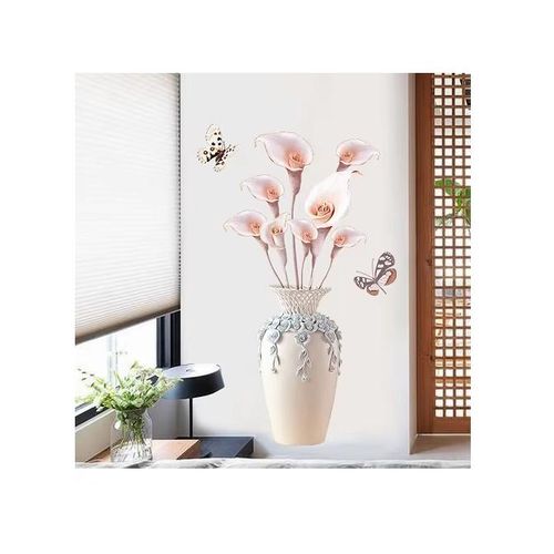 Flower vase decorative Wall Stickers