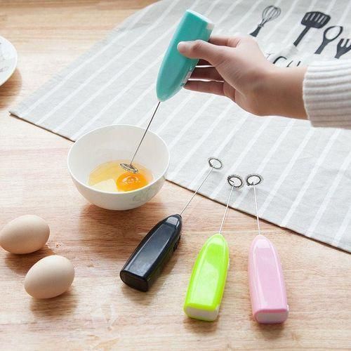 Electric Handheld Home Kitchen Egg Beater Mini Stainless Steel Egg Coffee Milk Tea Mixer.
