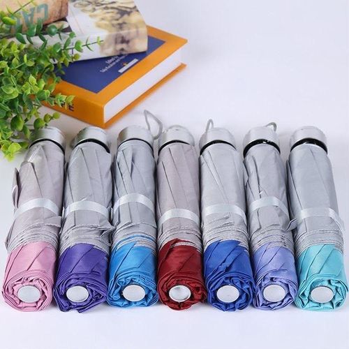 Portable Mini Folding Umbrella – Windproof UV Sun & Rain Protection Compact Travel Pocket Umbrella for Women, Men & Kids