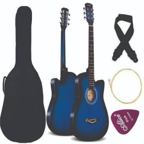 Acoustic Guitar With Accessories - Blueburst (38 inches)