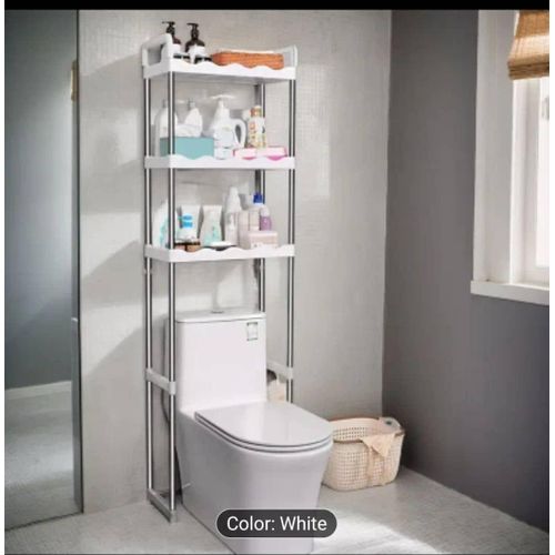 3layers high quality stainless/ plastic toilet rack