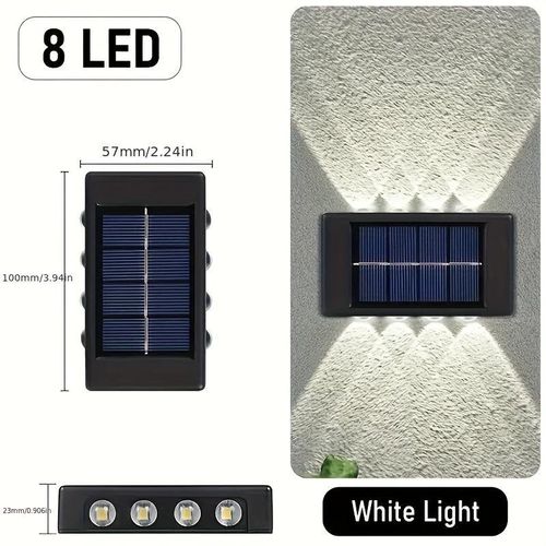 MATIHO 8led solar wall light outdoor wall light decoration arrangement fence wash wall new version up and down luminous atmosphere solar light