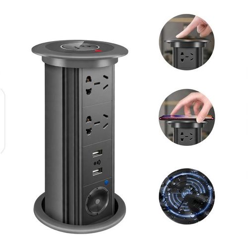 Modern luxury Pop-Up Power Socket with Wireless Charging, USB, Type-C - 4 Outlets IP44 Waterproof