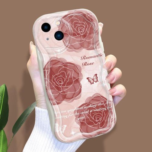 iPhone 14 Plus Case Roses Flowers Soft Phone Cover