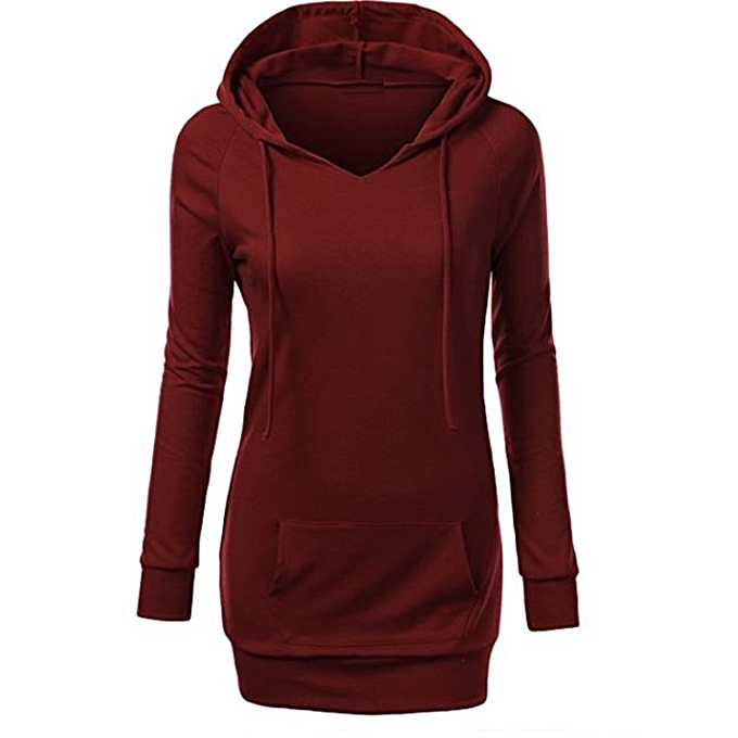 Danami Plain Female Wine Hoodie | Jumia.com.ng